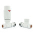M-TRV-072-ST-WW-ALT00 - Ramone Modern TRV All White Towel Radiator Valves M-TRV-072-ST-WW-ALT00 - Ramone Modern TRV All White Towel Radiator Valves